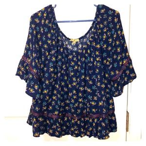 Democracy Woman’s Off Shoulder Boho Floral Top